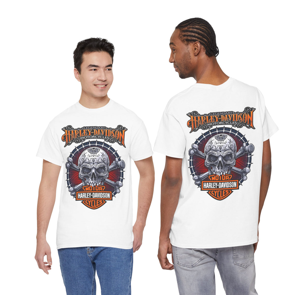 Harley-Davidson Skull Logo Cotton T‑Shirt