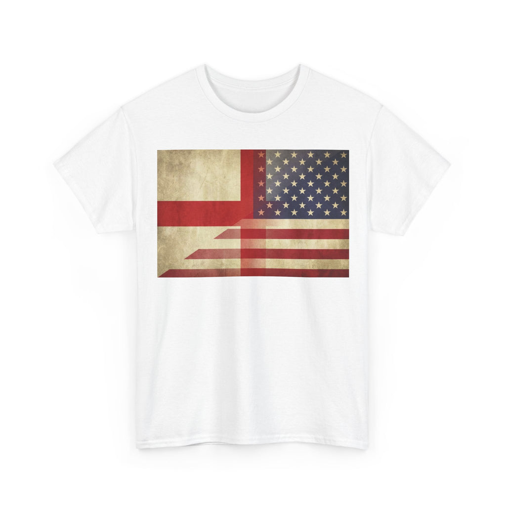 Vintage England-USA Flag T-Shirt — Retro Anglo-American Pride Tee