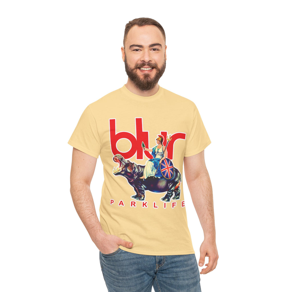 Blur PARKLIFE British Bulldog Graphic Cotton T-Shirt
