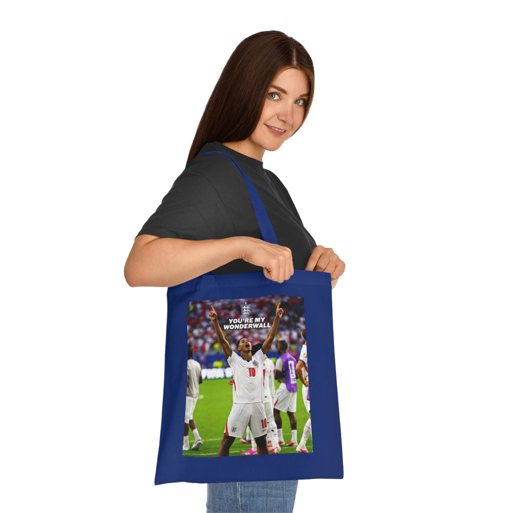 Jude Bellingham England Celebration Cotton Tote — "You're My Wonderwall" Stadium Photo Bag