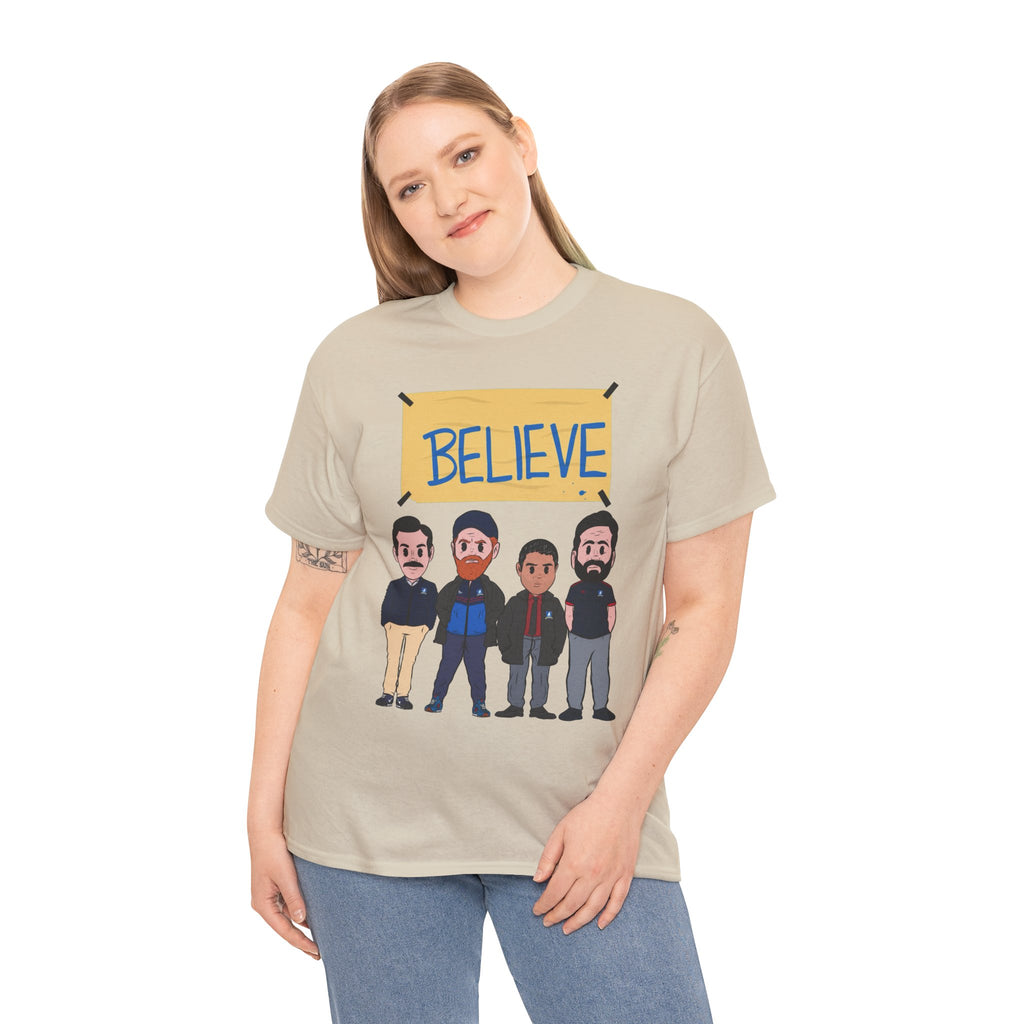 Ted Lasso Inspired Believe Cartoon Band Cotton T-Shirt