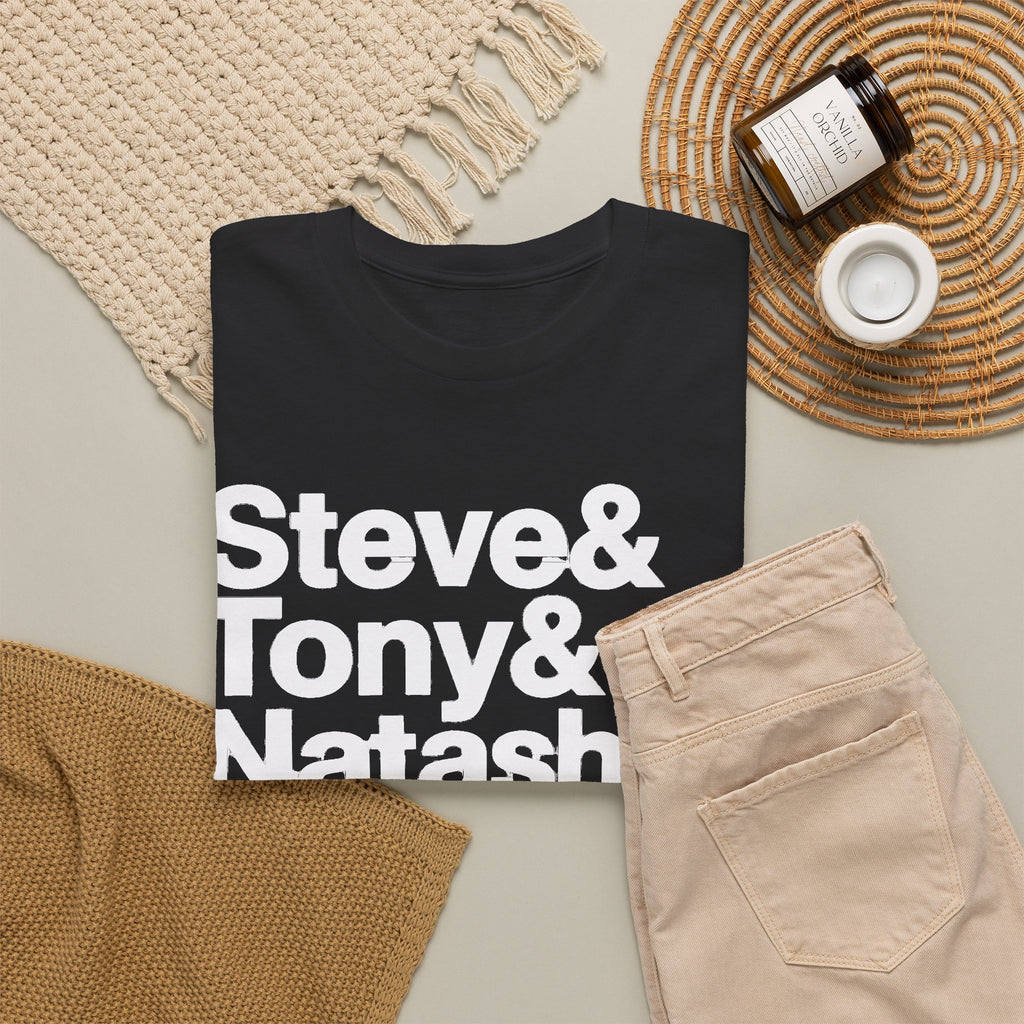 Avenger Names T-Shirt — Steve & Tony & Natasha & Bruce & Clint & Thor Tee
