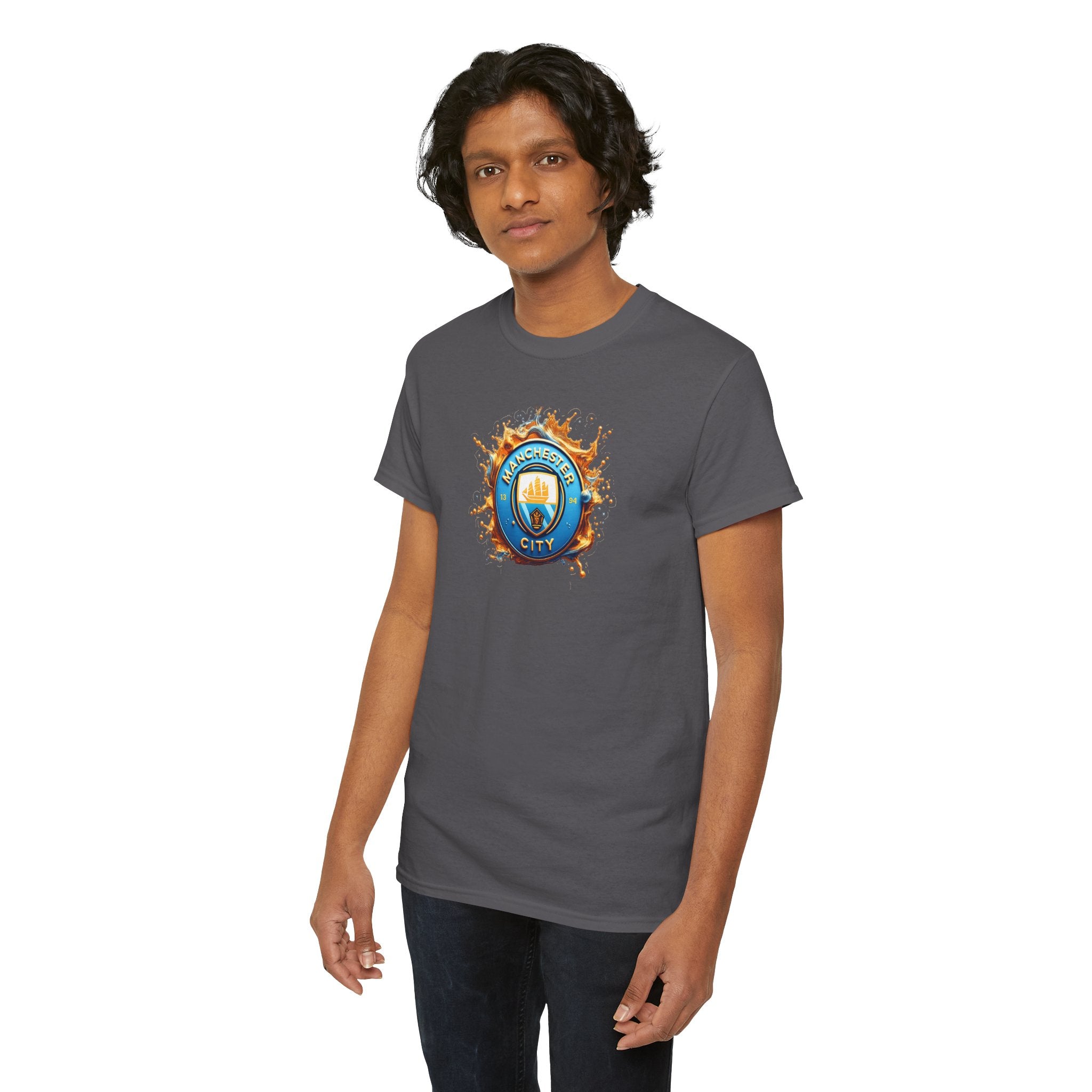 Manchester City T-Shirt – 'Eat. Sleep. City. Repeat.' Football Fan Tee