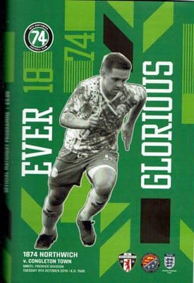 1874 Northwich Official Home Matchday Programmes 2019/2020