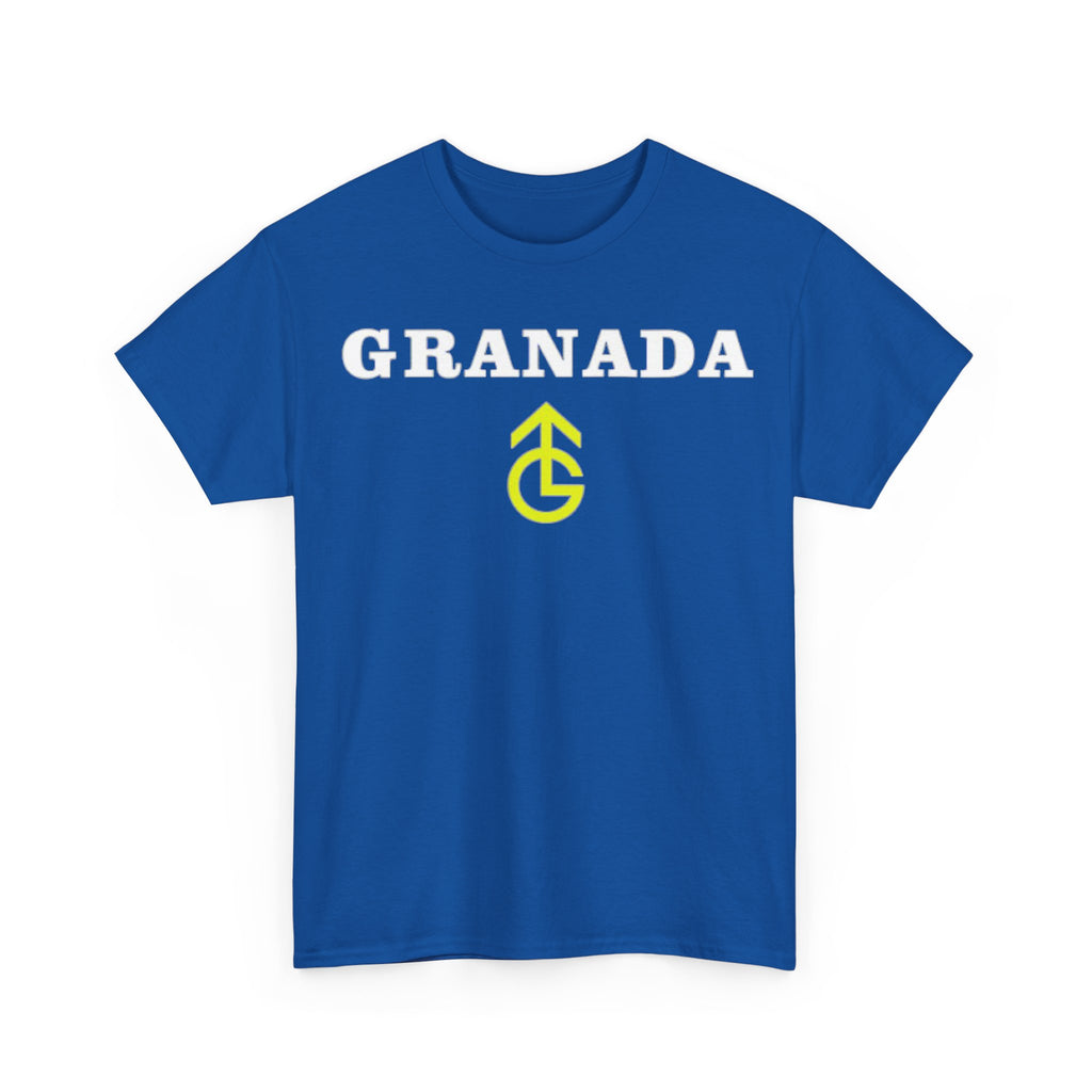 Granada TV Logo T-Shirt - Vintage Collegiate Tee with Yellow Emblem