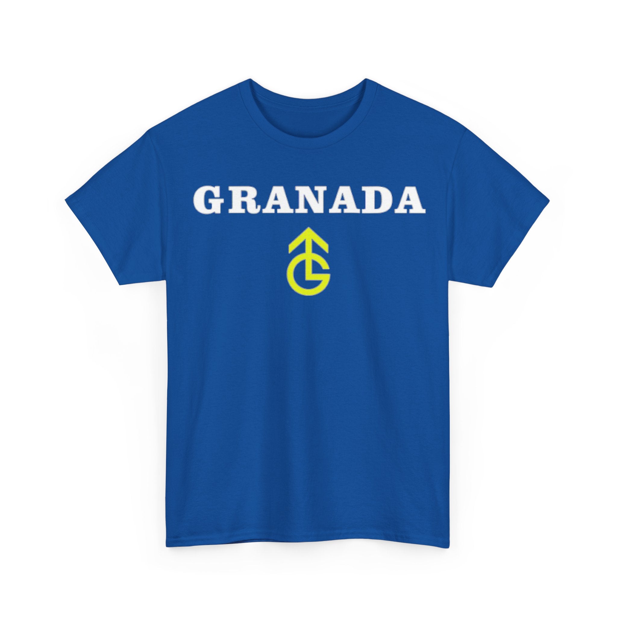 Granada TV Logo T-Shirt - Vintage Collegiate Tee with Yellow Emblem