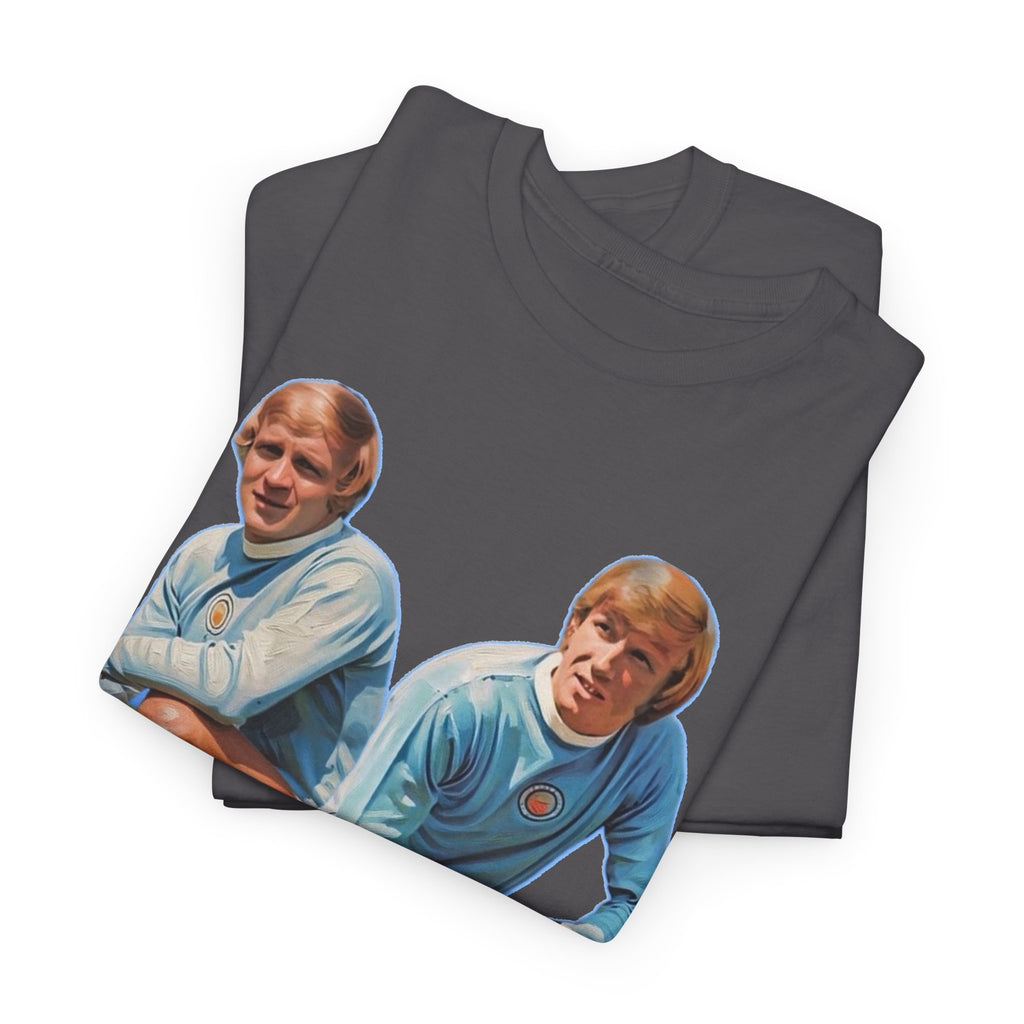 Franny Lee and Colin Bell Manchester City Retro Soccer Players T‑Shirt — Vintage Football Graphic Tee
