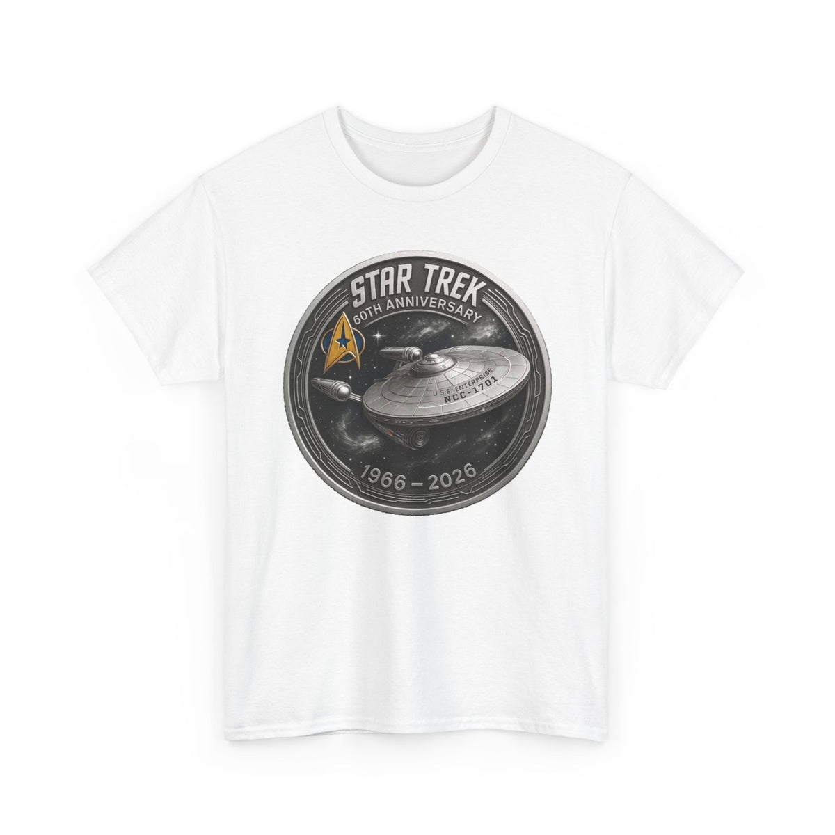Star Trek 55th Anniversary Cotton T-Shirt – USS Enterprise 1966–2021 Graphic Shirt