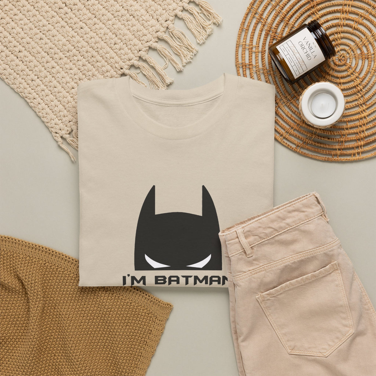 I'm Batman Graphic Tee — Funny Superhero Mask T-Shirt