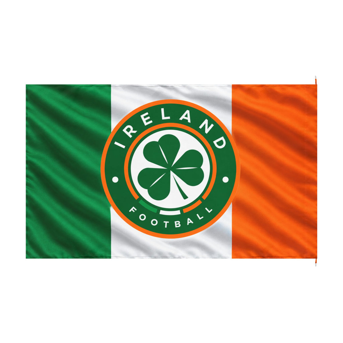 Ireland Football Double-Sided Flag – Shamrock Tricolor Banner for St. Patrick’s Day & Soccer Fans