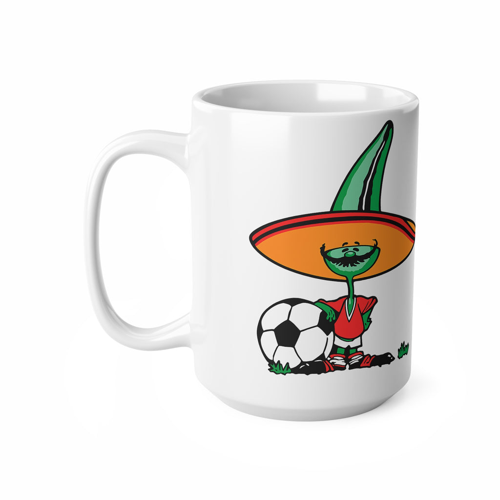 Mexico 86 Soccer Sombrero Mug — Funny Mexican Soccer Coffee Cup (11oz & 15oz)