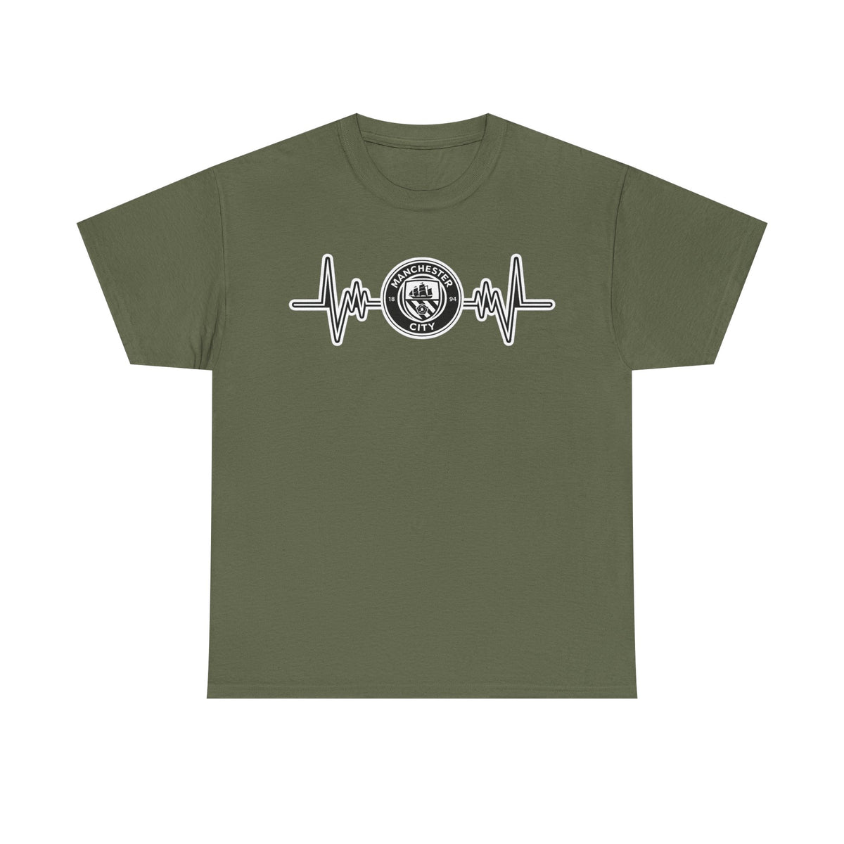 Manchester City Heartbeat Logo T-Shirt — Emergency Medical Services Pulse Tee