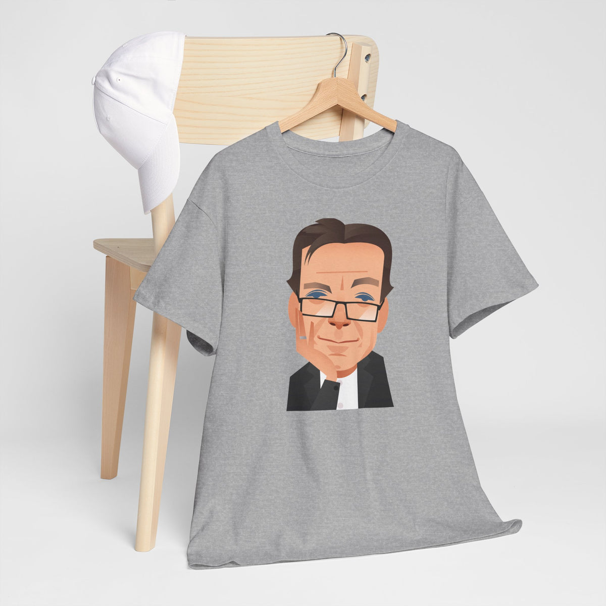 Tony Wilson Manchester Legend Caricature Gentleman Face Cotton T-Shirt