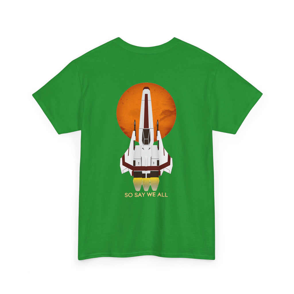 Battlestar Galactica Graphic Tee — "So Say We All" Viper Ship Sci‑Fi T‑Shirt