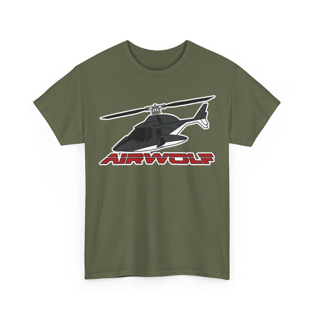 Helicopter Airwolf Tee — Retro Airwolf Logo Graphic T‑Shirt