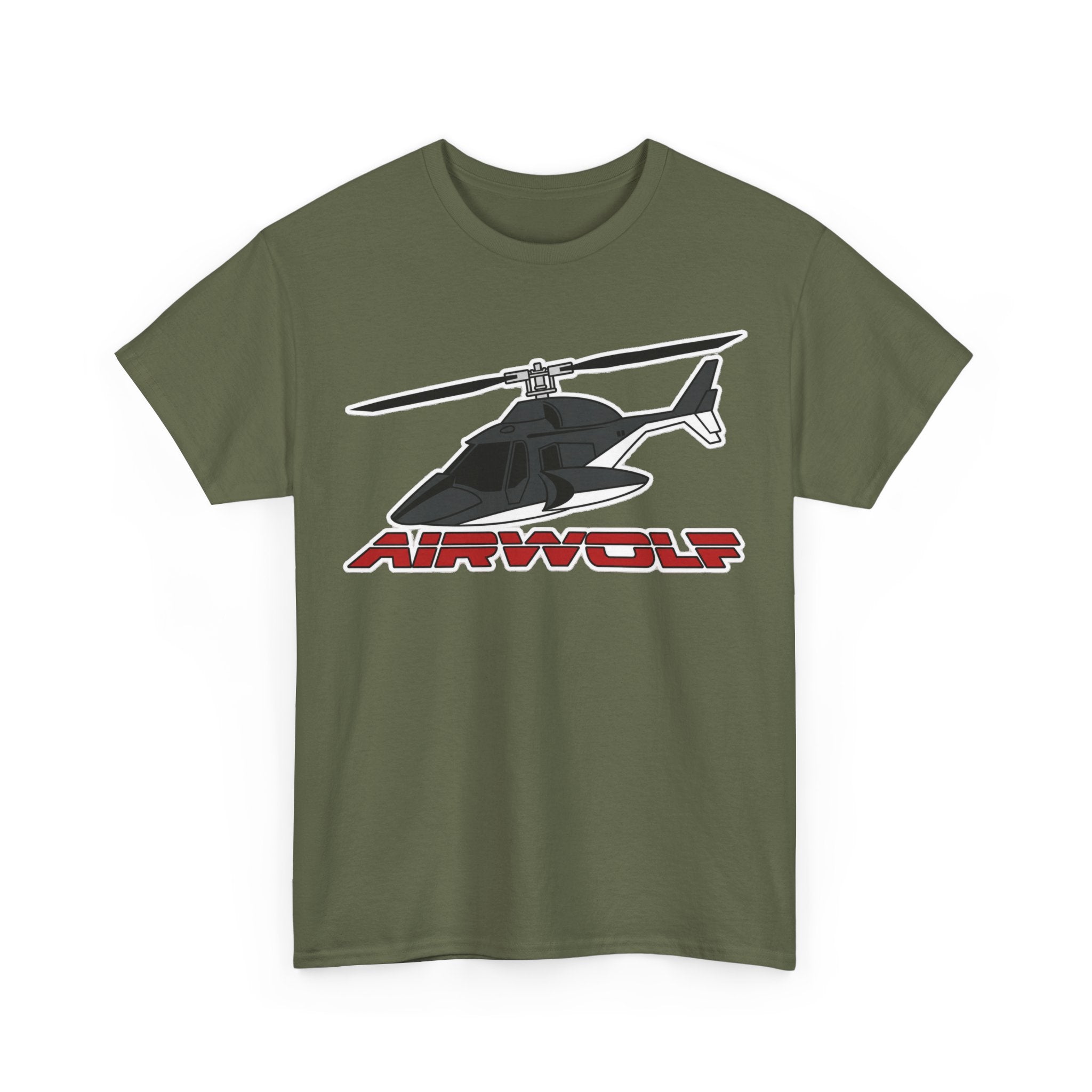 Helicopter Airwolf Tee — Retro Airwolf Logo Graphic T‑Shirt