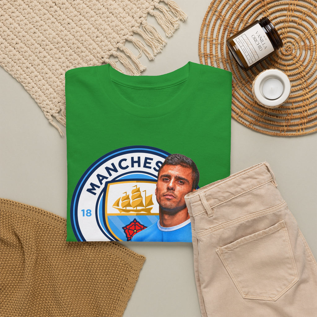 Rodri Manchester City Legend Football Tee — Player Portrait Soccer Shirt