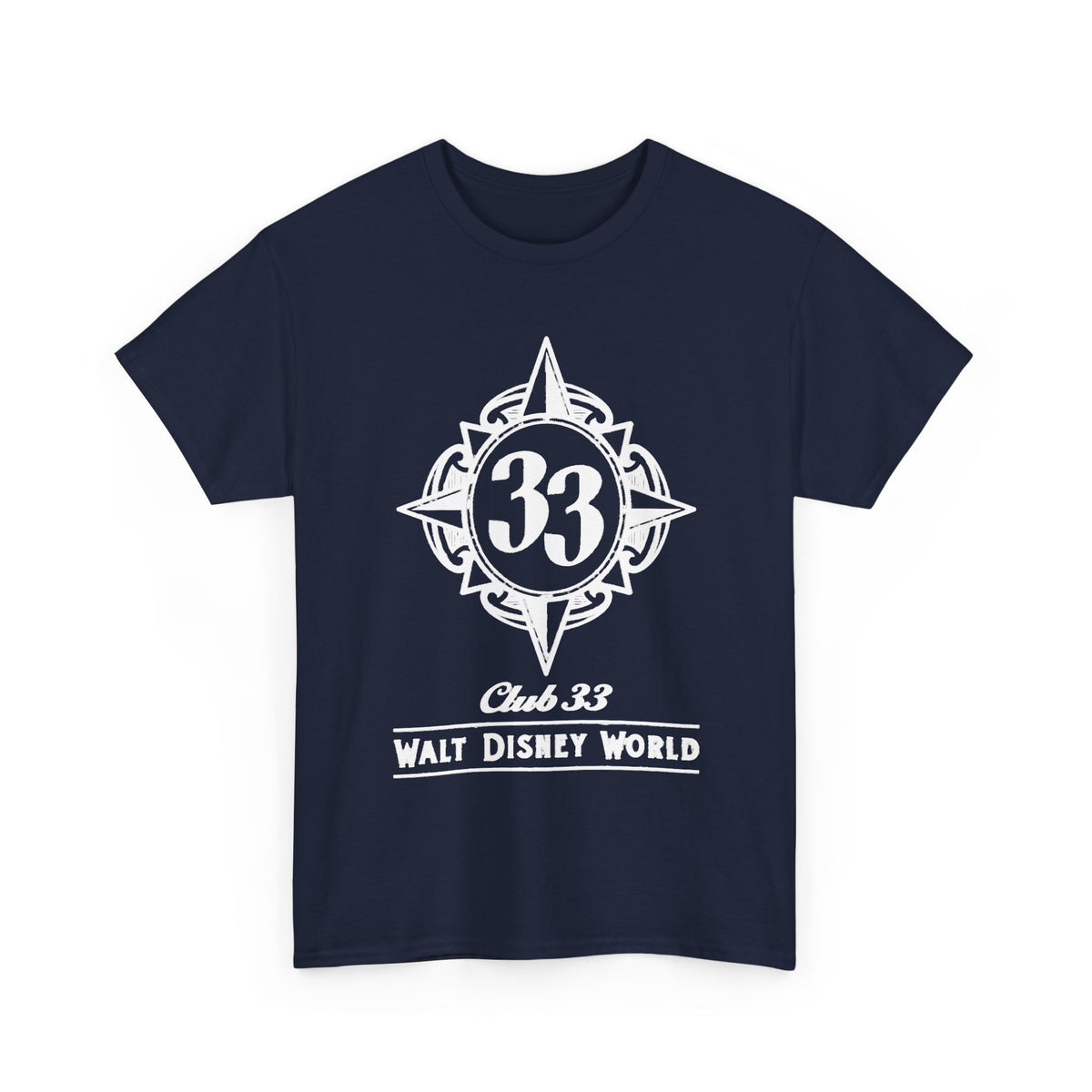 Club 33 Walt Disney World Inspired Cotton T-Shirt — Vintage Compass Logo Tee