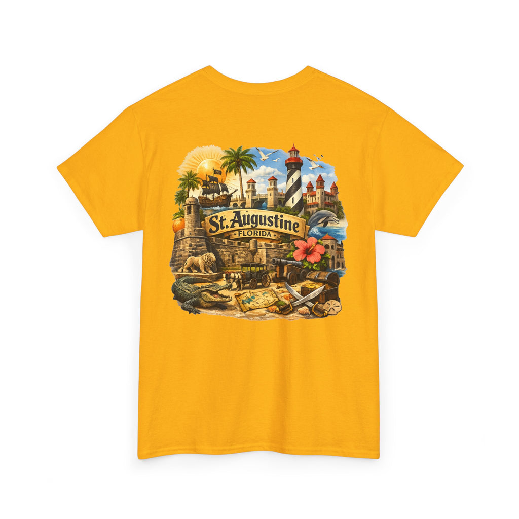 St. Augustine Florida Vintage Travel Tee — Retro Beach & Lighthouse Souvenir T-Shirt