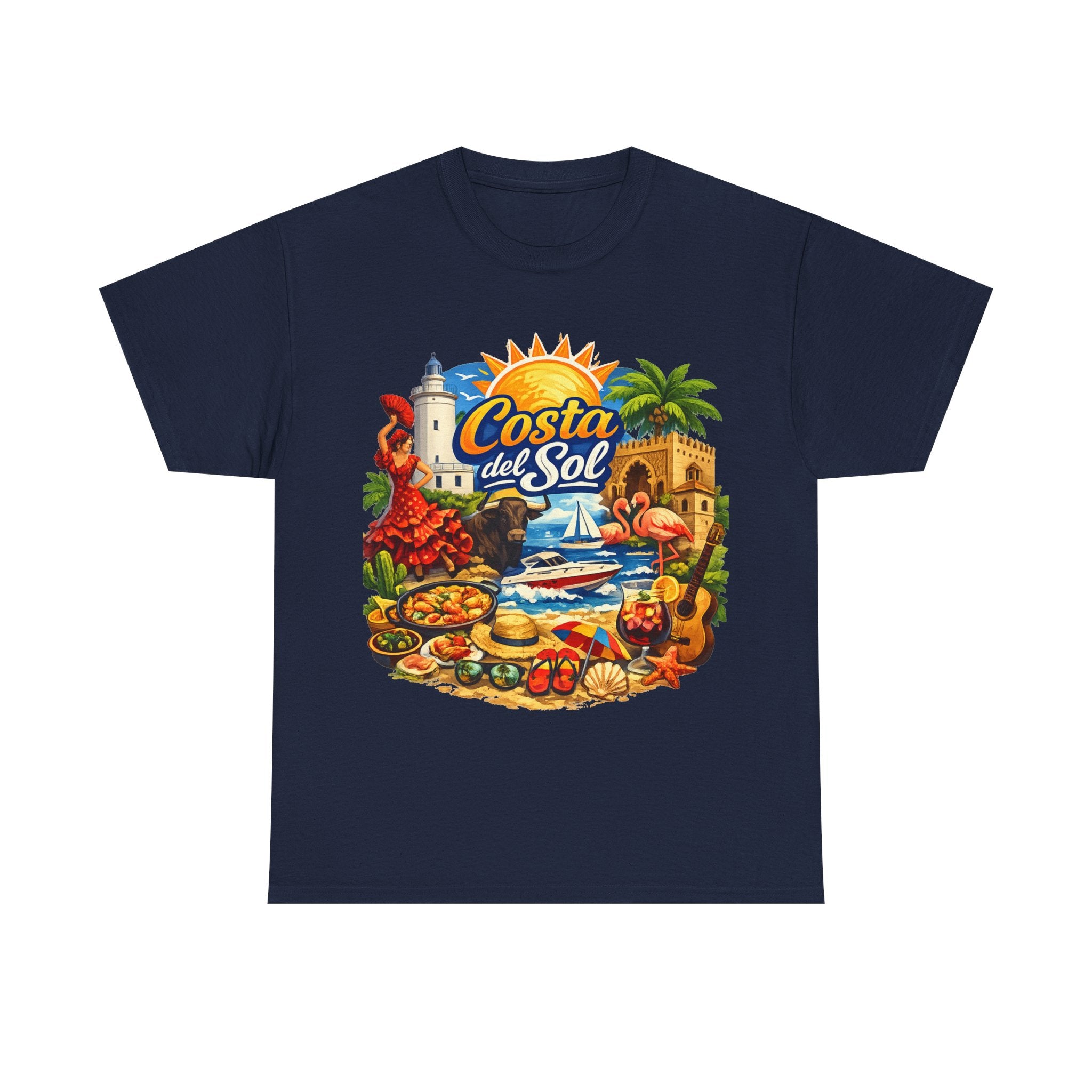 Costa del Sol Beach T-Shirt — Vintage Tropical Vacation Tee