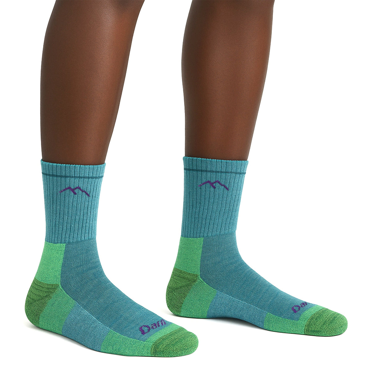 Ladies Micro Crew Cushioned Midweight Hiking Merino Wool Socks