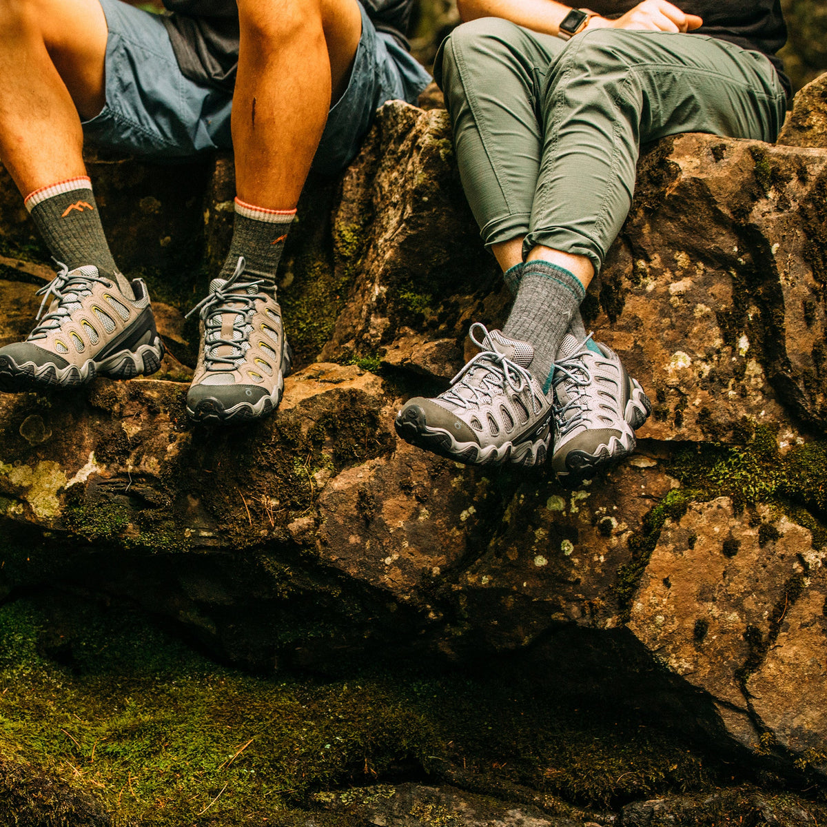Ladies Micro Crew Cushioned Midweight Hiking Merino Wool Socks
