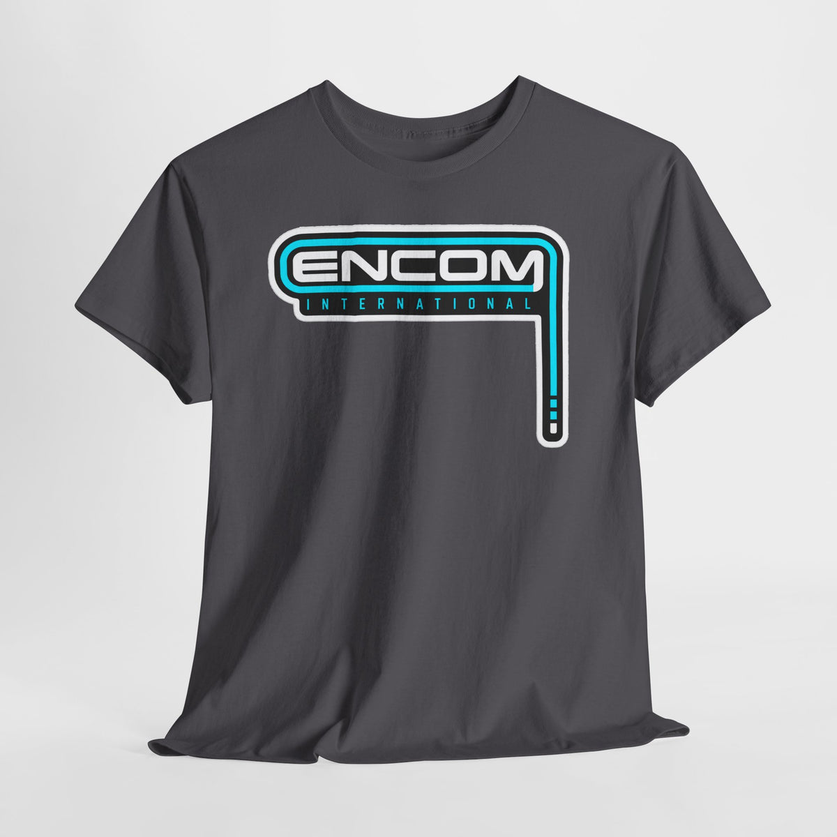 ENCOM International Logo Cotton T-Shirt — Retro Tech Gaming Tee