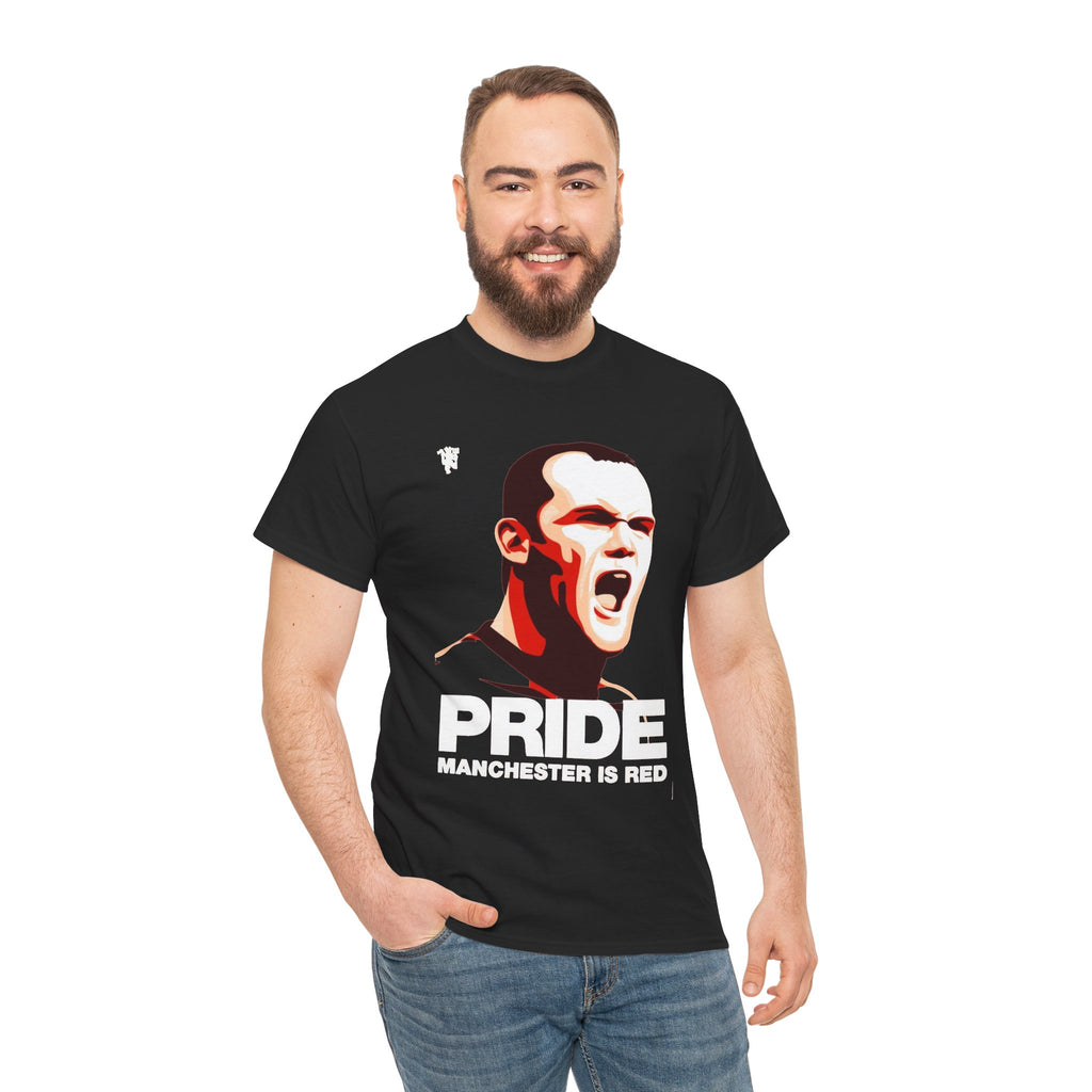 Manchester Pride Tee — “Pride Manchester Is Red” Football Fan Shirt