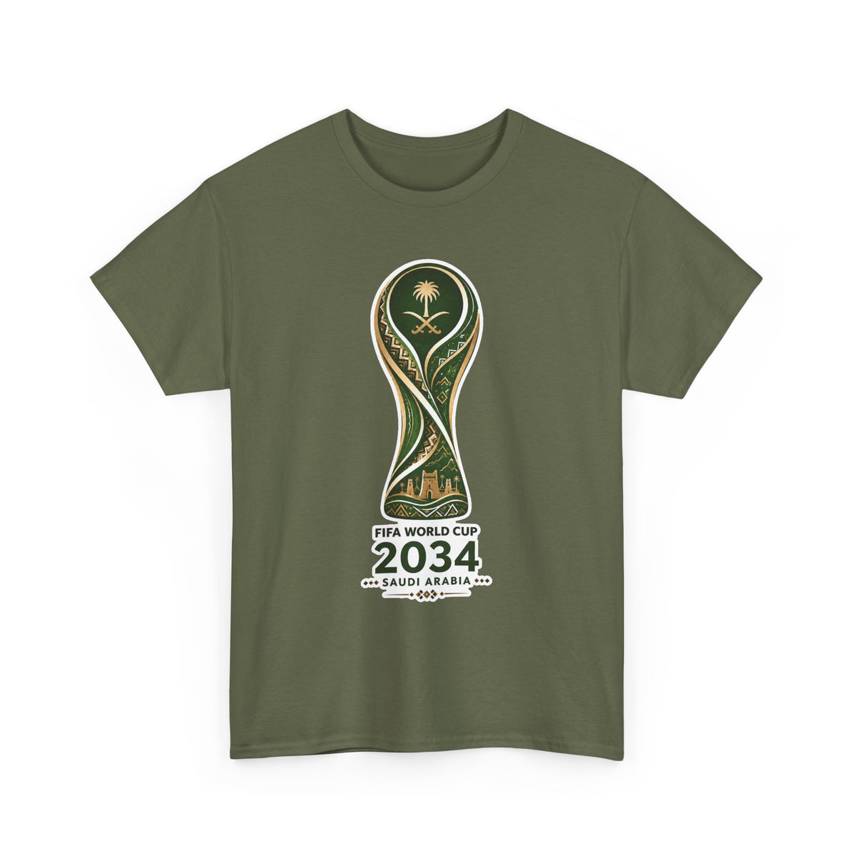 2034 FIFA World Cup Qatar 2034 Trophy Cotton T‑Shirt