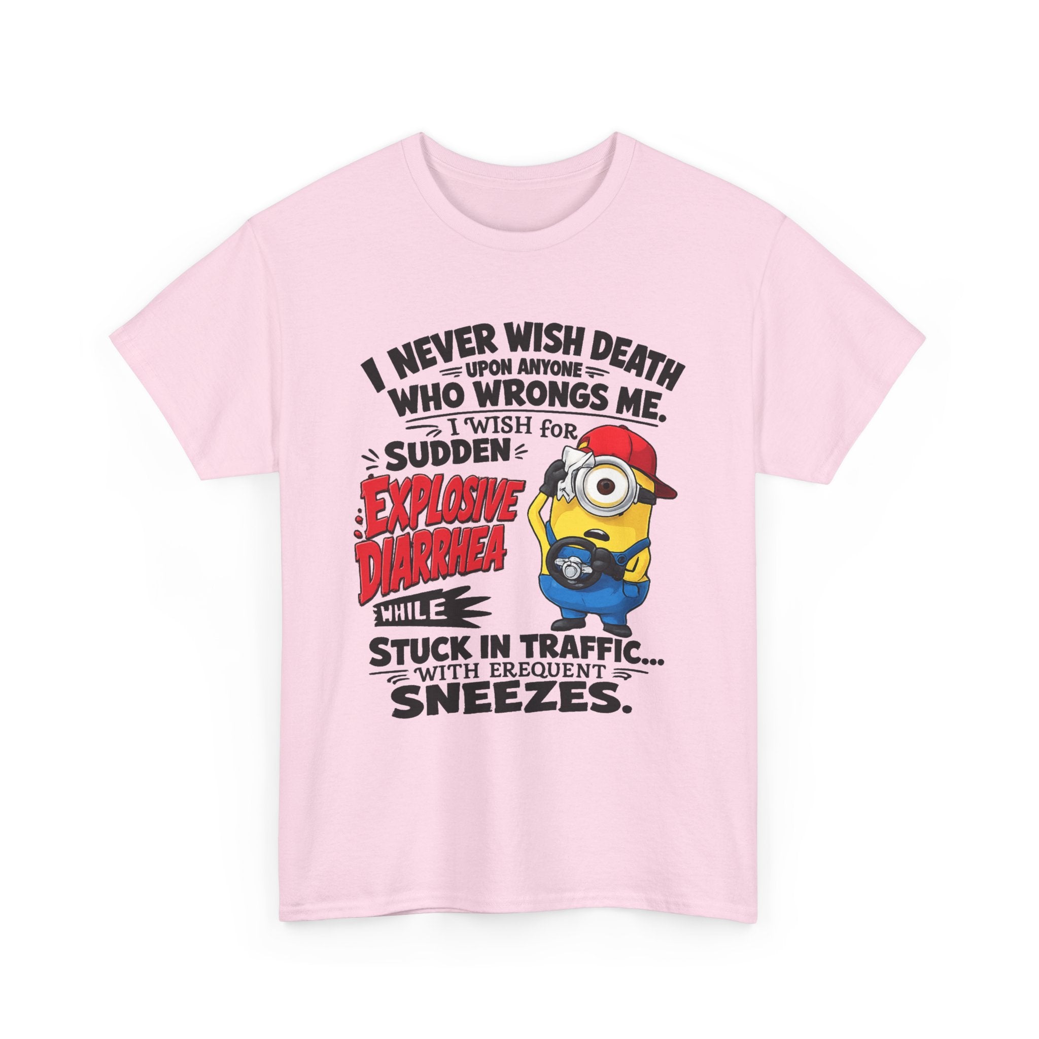 Funny Minion Traffic Tee — "Explosive Diarrhea" Humorous Graphic T-Shirt