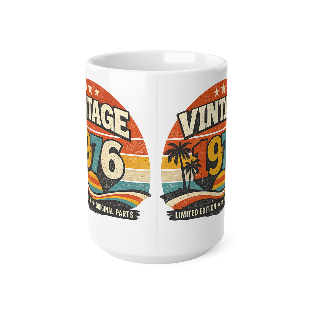 Vintage 1976 Coffee Mug — Retro Sunset Palm 11oz/15oz