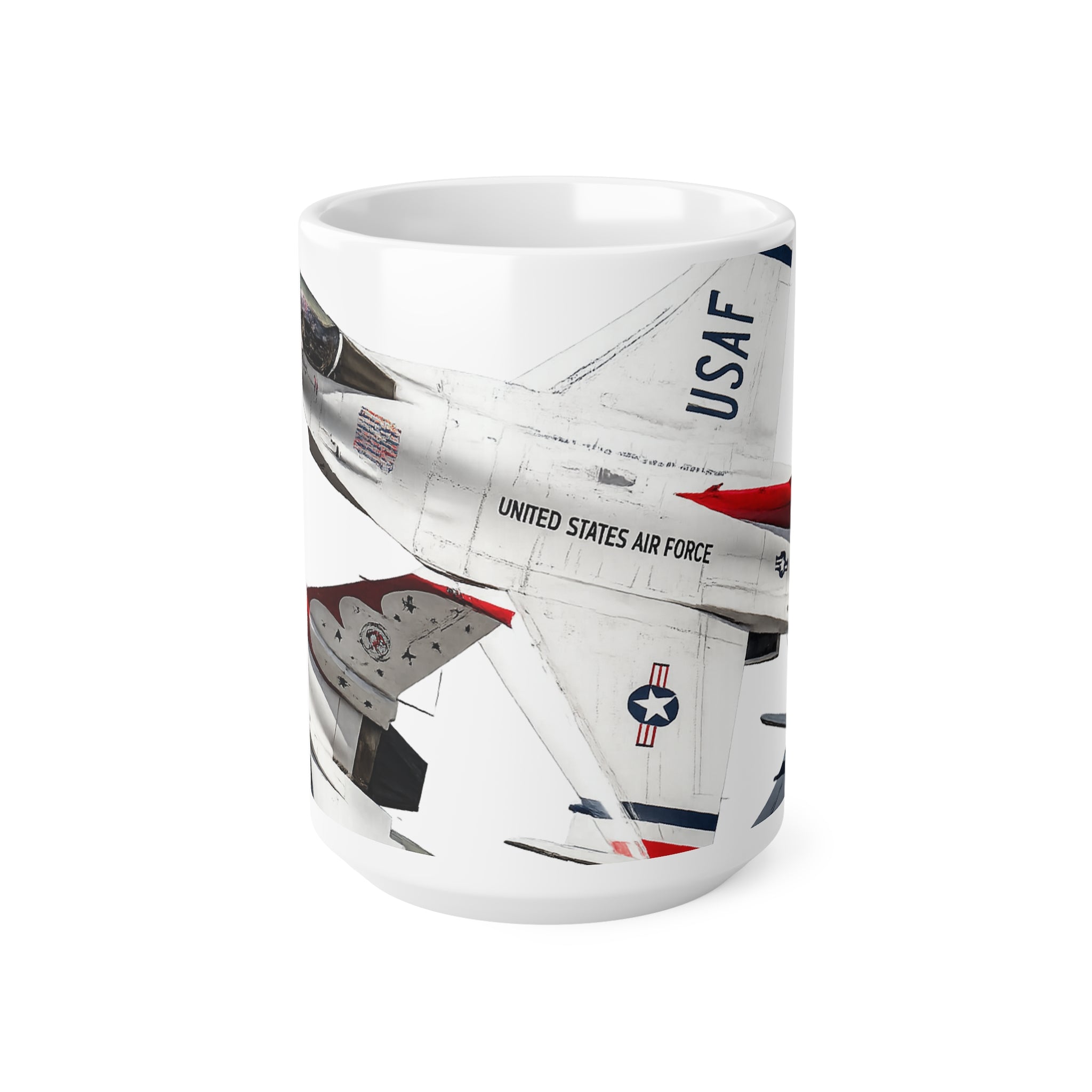 USAF Thunderbirds Jet Ceramic Mug — 11oz & 15oz Coffee Cup