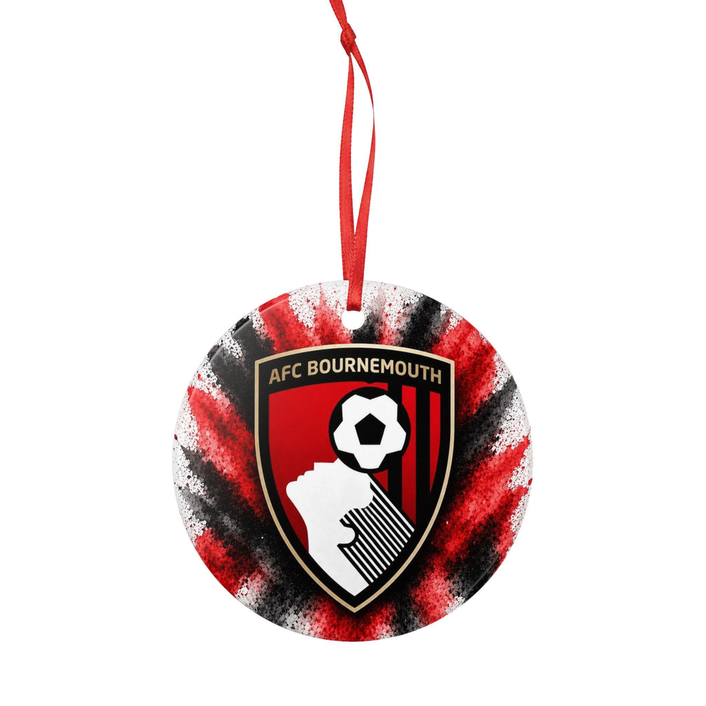 AFC Bournemouth Ceramic Ornament — Red & Black Team Crest Holiday Decoration