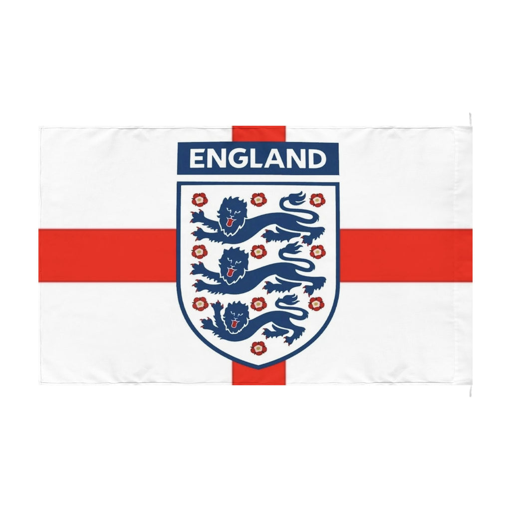 England Three Lions Flag — Double-Sided Football Supporter Banner