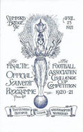 1921 FA Cup Final Full Colour Replica Matchday Programme Tottenham Hotspur v Wolves