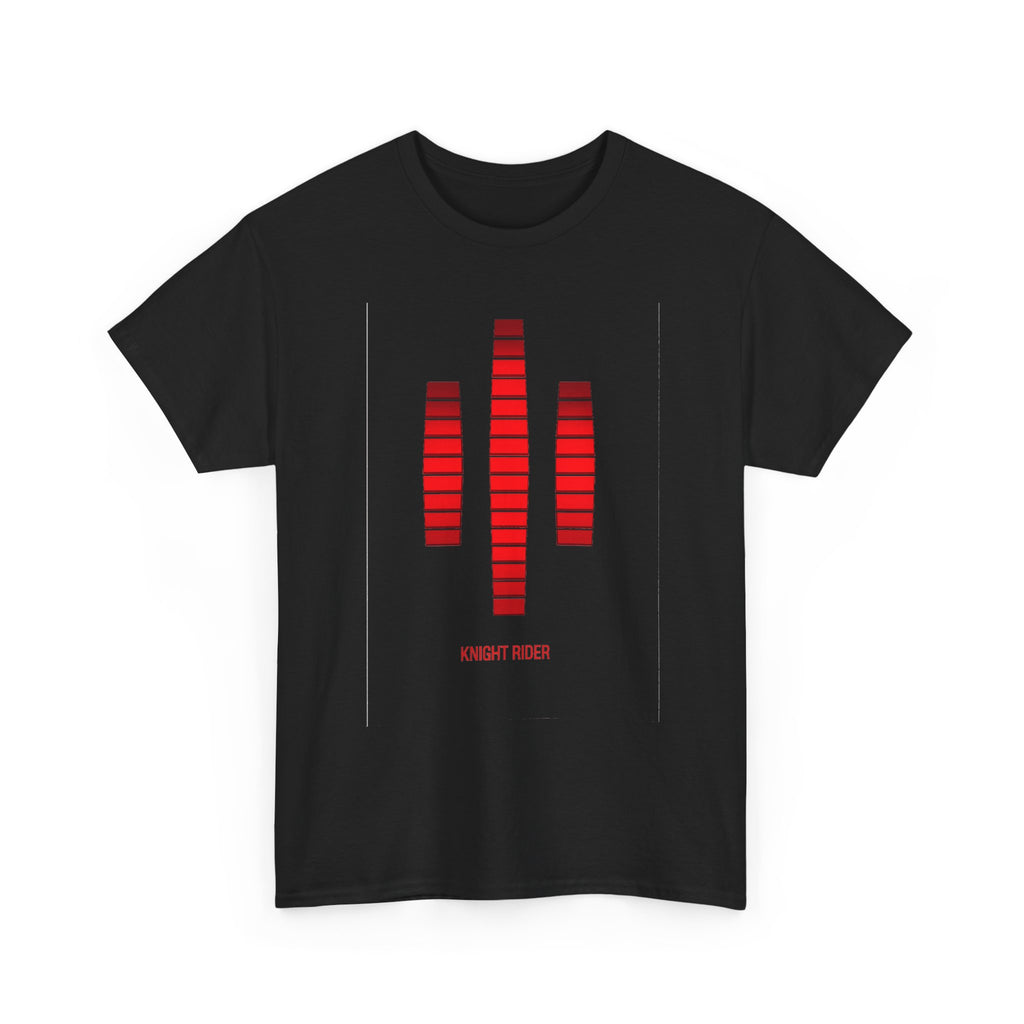 Knight Rider K.I.T.T. Graphic Tee — Red Soundwave Bars "Midnight Music"