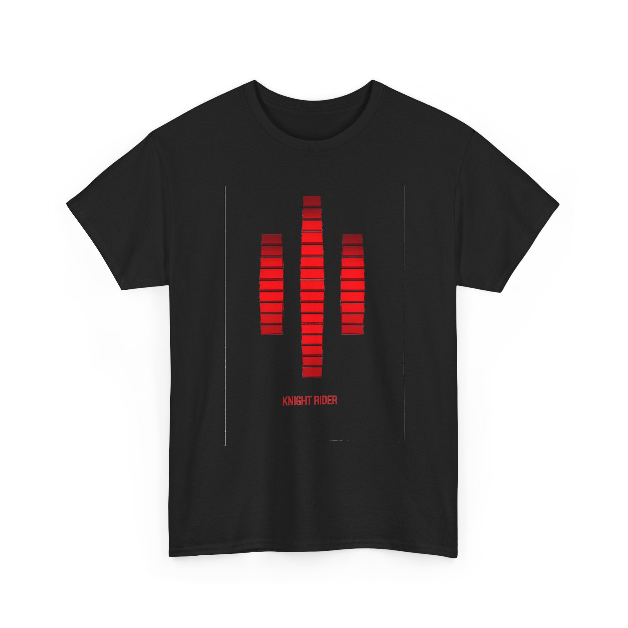 Knight Rider K.I.T.T. Graphic Tee — Red Soundwave Bars "Midnight Music"