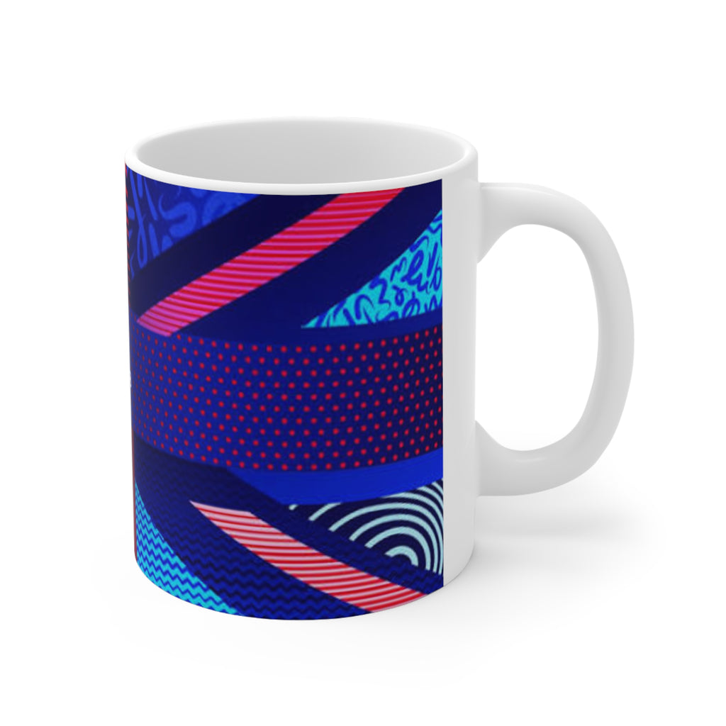 Team GB Olympic Ceramic Mug — Bold Union Jack Pattern (11oz & 15oz)