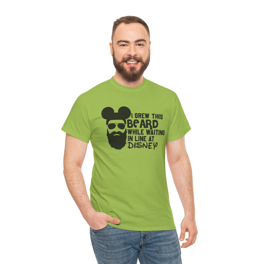 Beard While Waiting Tee – "I Grew This Beard While Waiting In Line At Disney" Funny Disney Dad T-Shirt