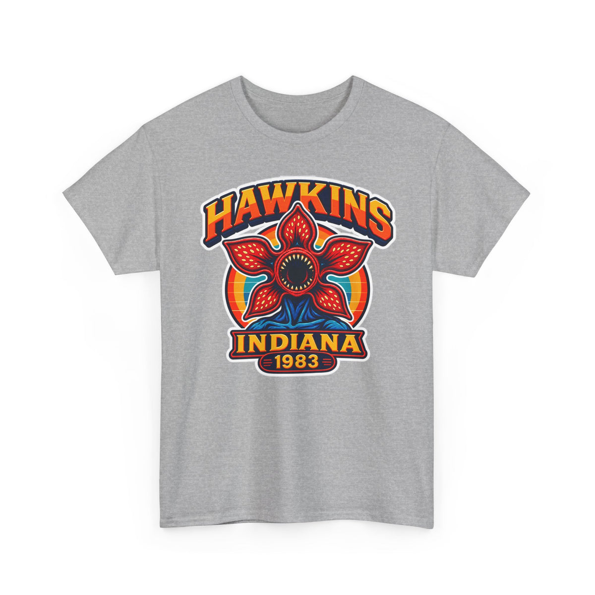 Hawkins Indiana 1983 Demogorgon Floral Cotton T-Shirt