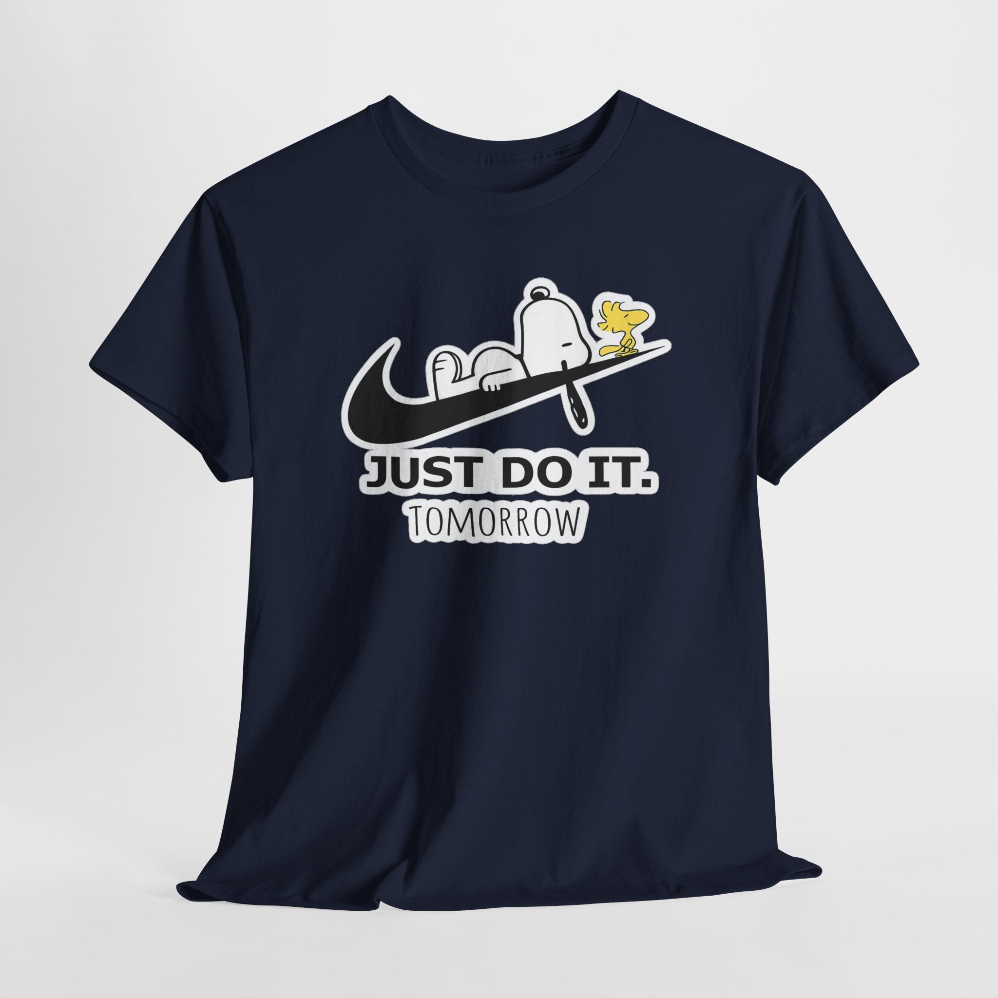 Snoopy "Just Do It Tomorrow" Graphic Cotton T-Shirt