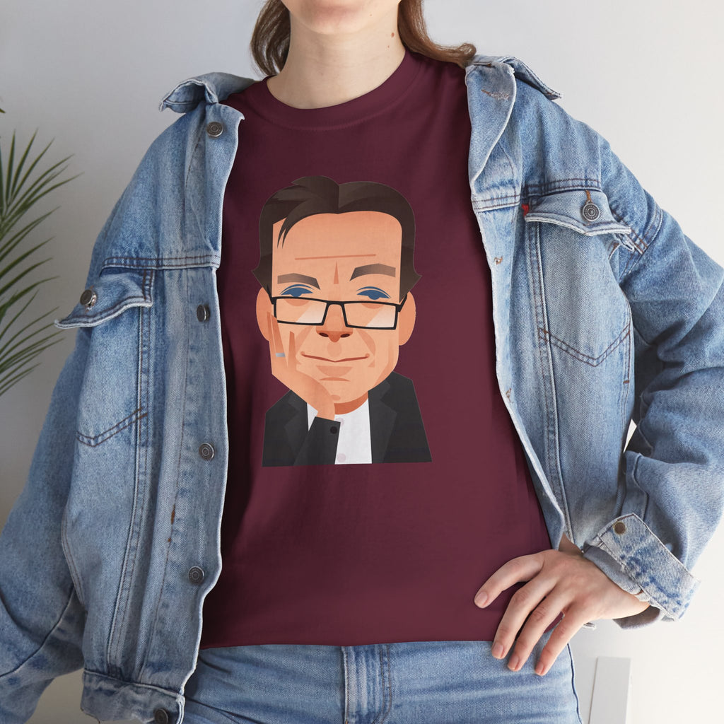 Tony Wilson Manchester Legend Caricature Gentleman Face Cotton T-Shirt