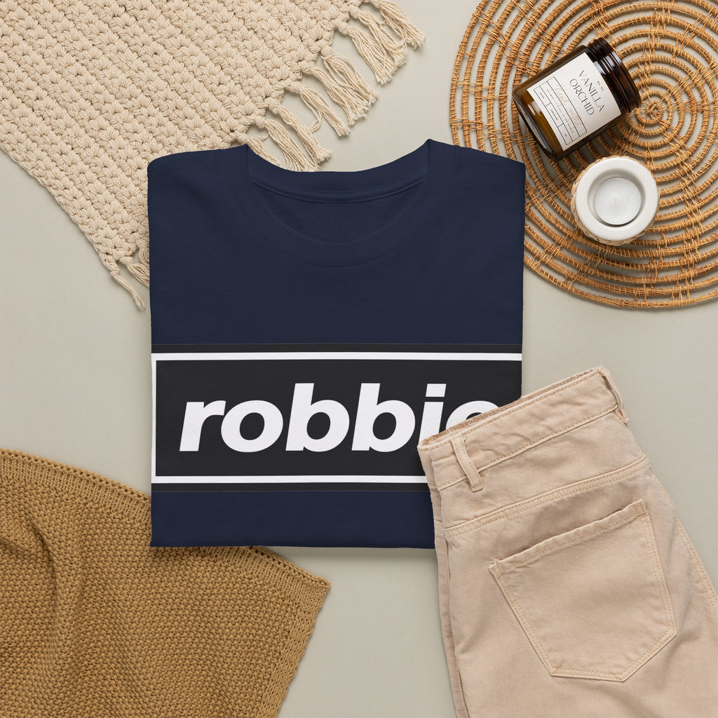 Robbie Inspired Cotton T-Shirt — Minimal Black Box Logo T-Shirt