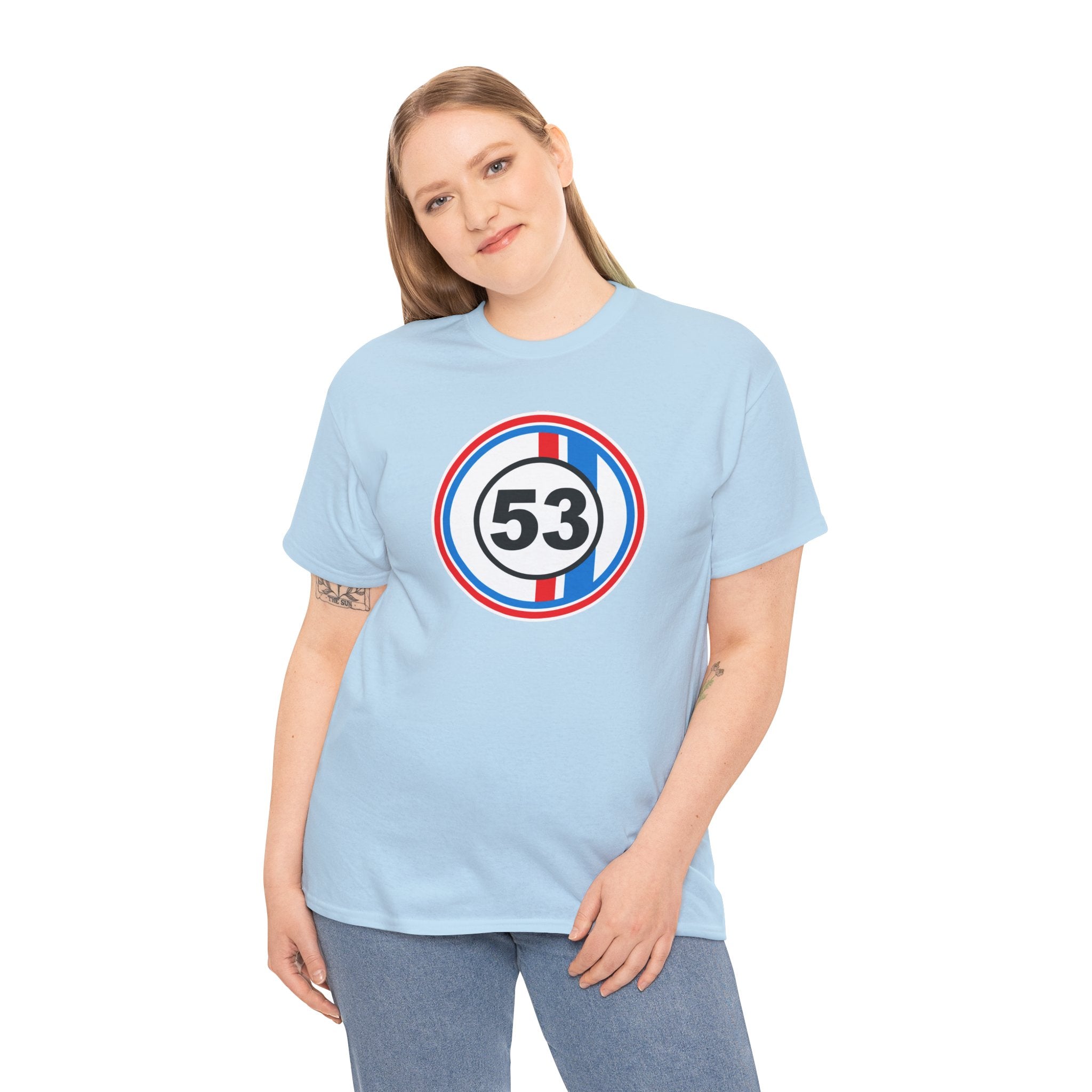 Racing Stripe Number 53 Cotton T-Shirt / Tee