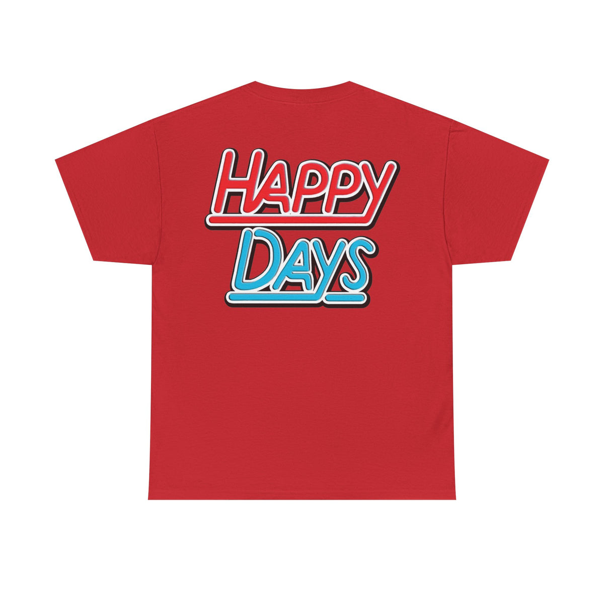 Happy Days Cast Caricature Tee — Retro 70s Sitcom Graphic T-Shirt