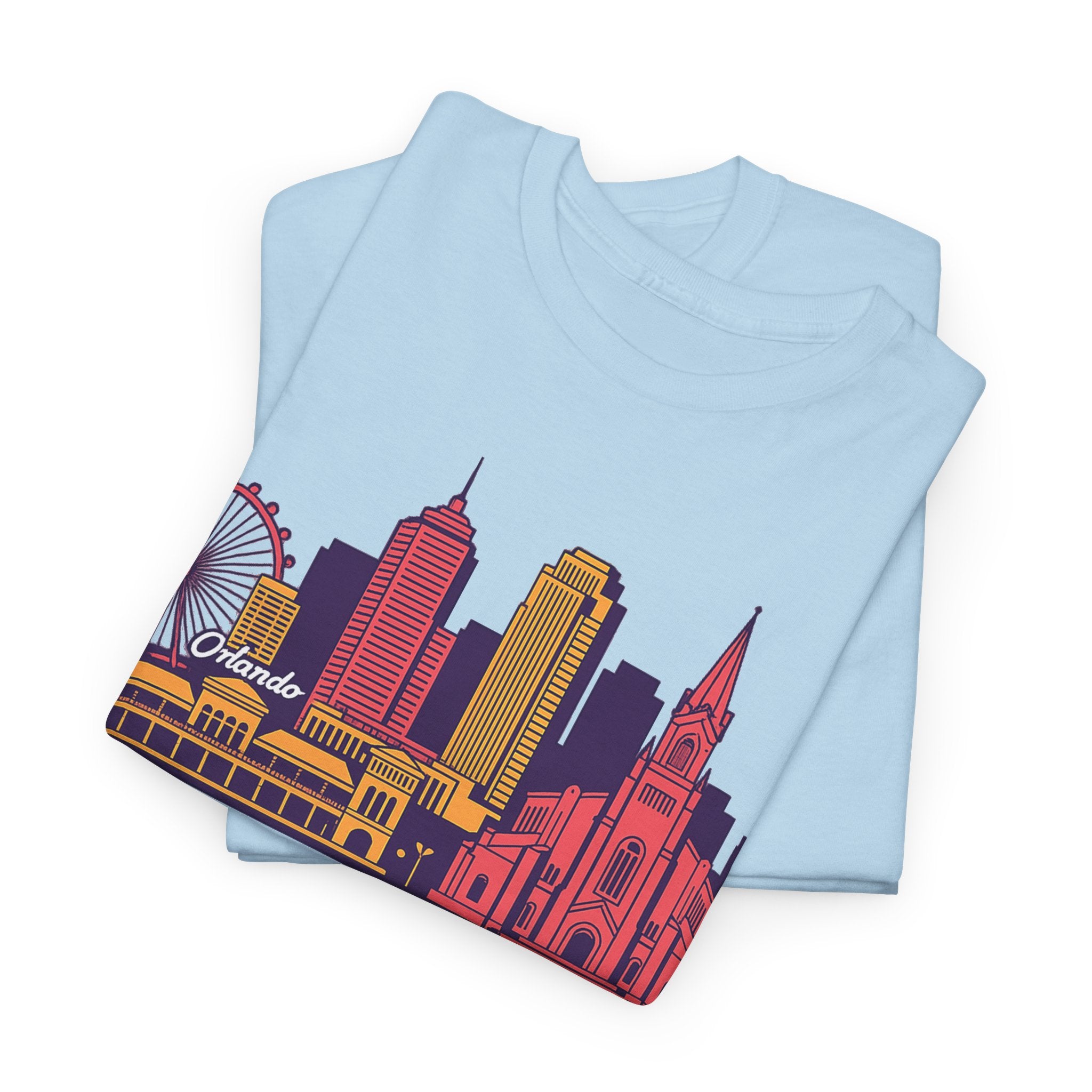 Orlando City Skyline T-Shirt — Colorful Urban Landmark Graphic Tee