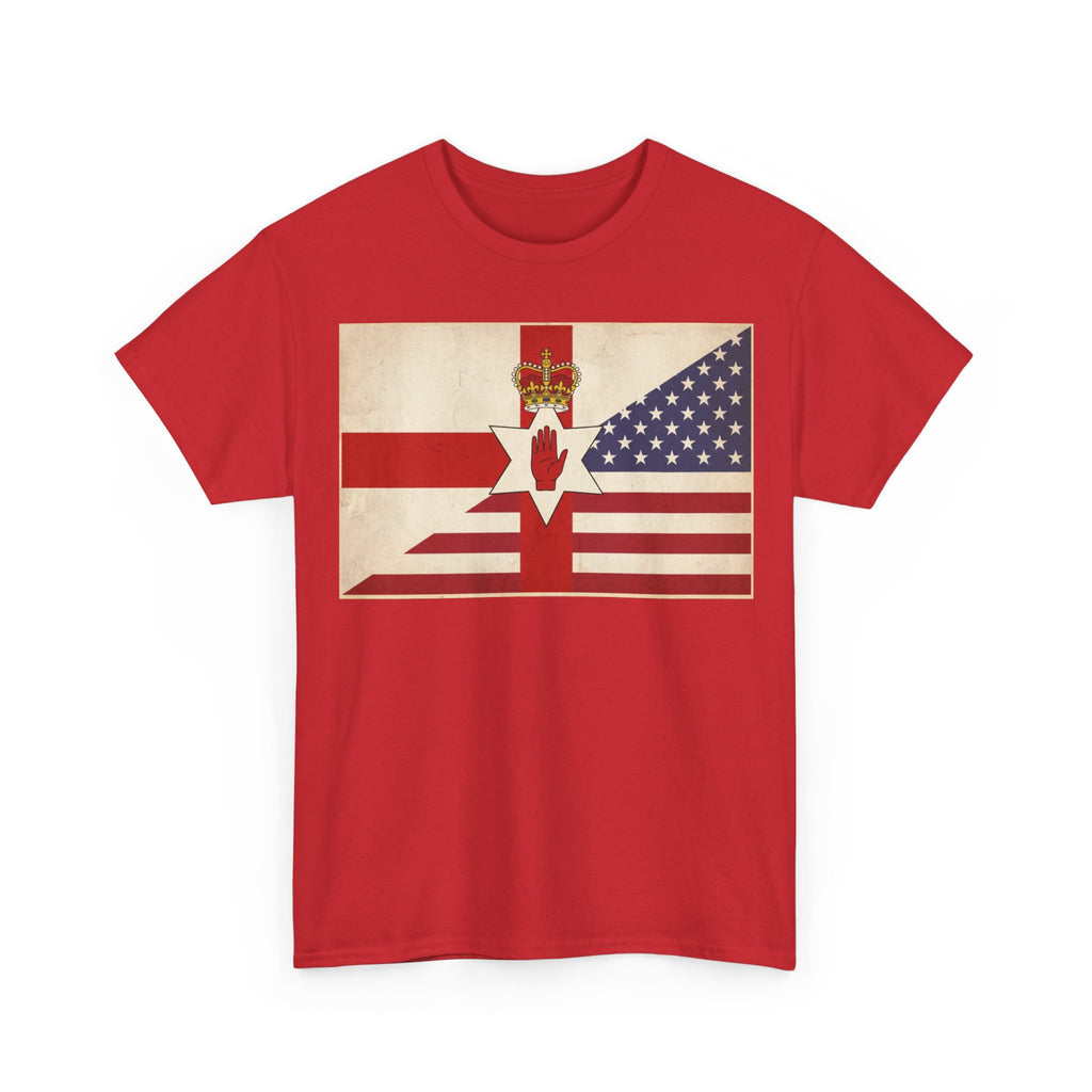 Northern Ireland + American Flag Tee — Vintage Graphic Shirt
