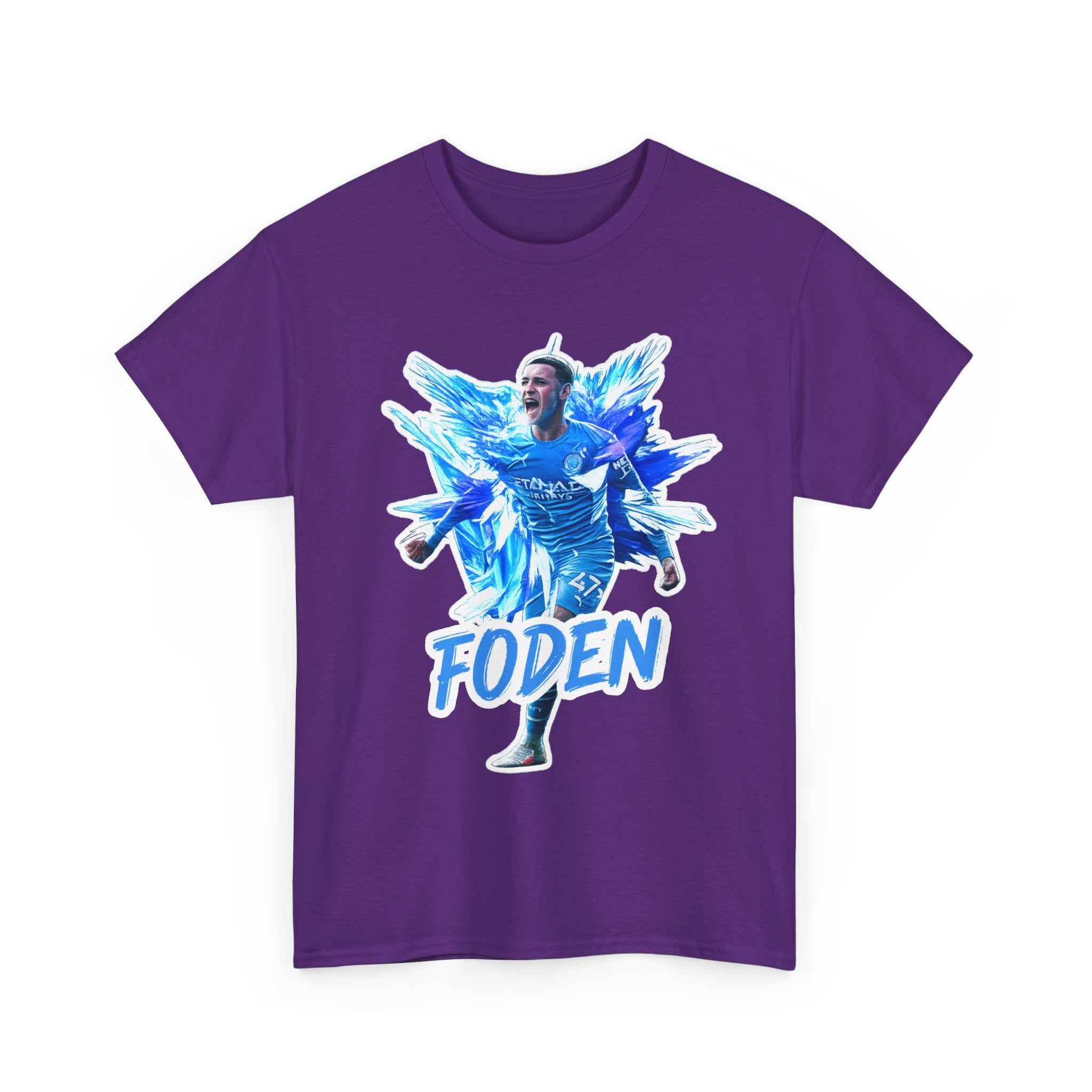 Phil Foden Manchester City Soccer T‑Shirt — Blue Graphic Football Fan Tee