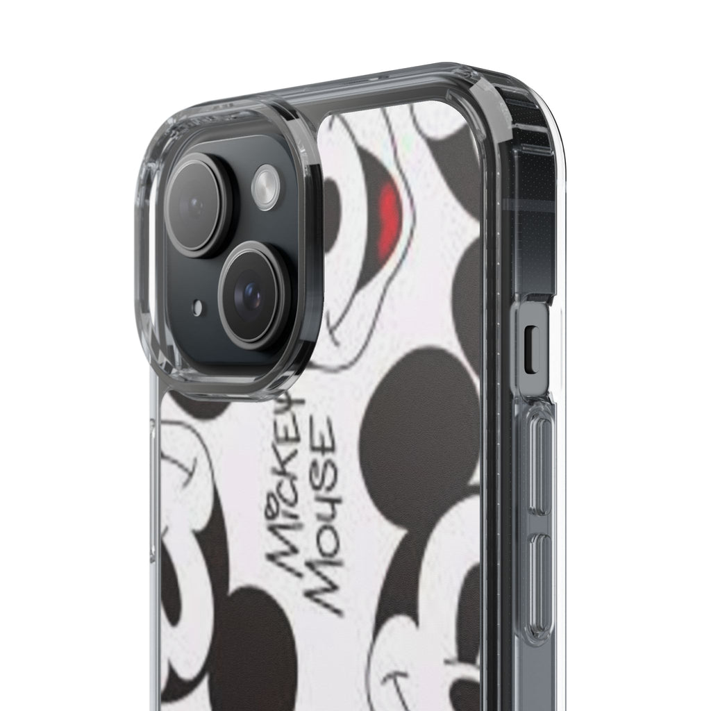 Mickey Mouse Clear Phone Case – Retro Cartoon Pattern Clear Case
