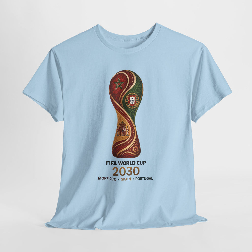 FIFA World Cup 2030 Trophy T-Shirt — Morocco Spain Portugal Official Design